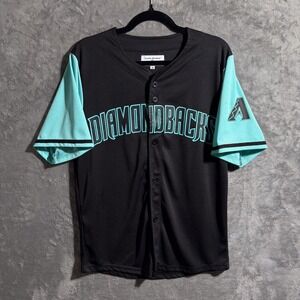 ARIZONA DIAMONDBACKS BLACK TEAL REPLICA JERSEY SGA 4/26/25 SIZE M AZ DBACKS
